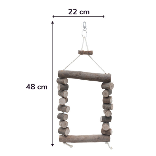 Natural Block Multi-Perch House-Shaped Hanging Swing - Image 2