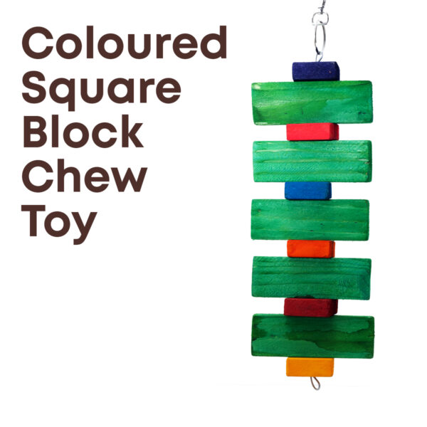 Coloured Square Block Chew Toy